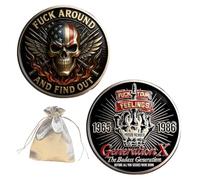 F.A.F.O. Challenge Coin - Stay Ready, Always, 1965-1986 Gen X Token, Generation X Commemorative Coins, F-Around and Find Out Coin, Funny Fuck Your Feelings Middle Finger Token (1 pcs)