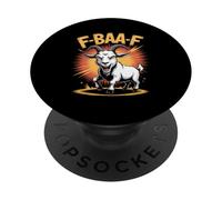 F-BAA-F Angry Goat Funny Farm Pun Sarcastic Humor PopSockets Adhesive PopGrip