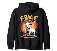 F-BAA-F Angry Goat Funny Farm Pun Sarcastic Humor Zip Hoodie