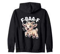 F BAA F Funny Baby Goat Cute Farm Animal Pun Zip Hoodie