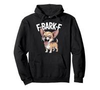 F BARK F Chihuahua Funny Dog Lover Cartoon Humor Pullover Hoodie