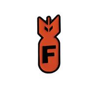 F-Bomb Enamel Pin - 3cm x 1.3cm Funny Retro Bomb Badge for Jackets, Backpacks & Lanyards - Humorous Accessory for Adults, Coworkers, Collectors & Pin Fans
