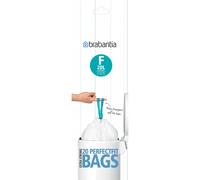 Brabantia PerfectFit 20L Slimline Rectangular Bin Bag, 1 count, Code F, Unscented, Recyclable Plastic, Kitchen/Food Waste