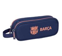 F.C.BARCELONA 2nd Equipment - Double Child's Pencil Case, Children's Pencil Case, Ideal for School Age Children, Comfortable and Versatile, Quality and Resistance, 21 x 6 x 8 cm