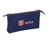 F.C.BARCELONA 2nd Team - Triple Pencil Case, Children's Pencil Case, Ideal for School Age Children, Comfortable and Versatile, Quality and Resistance, 22 x 3 x 12 cm