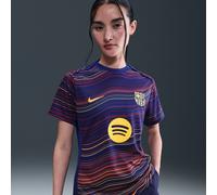 F.C. Barcelona Academy Pro Home Women's Nike Dri-FIT Football Pre-Match Short-Sleeve Top - Blue - Polyester XS (UK 4-6)