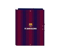 F.C. Barcelona - Folio Folder with 3 Flaps, Ideal for Children of Different Ages, Comfortable and Versatile, Quality and Resistance, 26 x 36.5 cm, Navy/Maroon, Navy/Maroon, Estándar, Casual