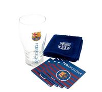 F.c. Barcelona Mini Bar Set Mini Bar Set 1 X Pint Glass 4 X Beer Mats 1 X Beer Towel In A