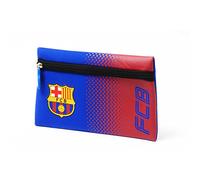 F.C. Barcelona Pencil Case Official Merchandise,Blue/Red,Approx 21cm x 12cm.