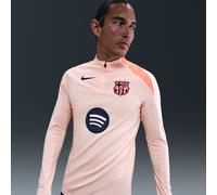 F.C. Barcelona Strike Third Men's Nike Dri-FIT Total 90 Football Knit Drill Top - Orange - Polyester/Elastane XXL