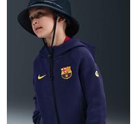 F.C. Barcelona Tech Older Kids' (Boys') Nike Football Fleece Full-Zip Hoodie - Purple - Cotton/Polyester L