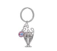 F.C. Bayern Munich UEFA Champions League Trophy Keychain - Silver, 4.5 cm, With Winning Year Numbers, Unisex