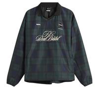 F.C. Real Bristol Men's Plaid Practice Polo Collar Piste Navy Black Watch