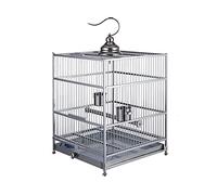 F Cage Bird Cage Large 304 Stainless Steel Black Phoenix Cage Luxury Large Bath Special Bird Cages Parrot Cage Bird Cage