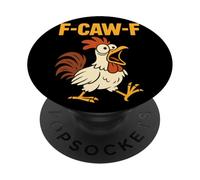 F-CAW-F Angry Rooster Meme Cartoon Chicken Adult Humor PopSockets Adhesive PopGrip