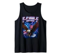 F Caw F Bald Eagle Quote Humor Meme USA Flag 4th of July Tank Top
