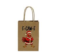 F-Caw-F Bird Festive Funny/Rude/Novelty Strong Brown Paper Printed Gift Bag, Humourous Gift Wrap/Bags