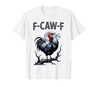F-CAW-F Chicken Rooster Meme Funny Bird Moon Gothic Humor T-Shirt
