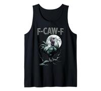 F-CAW-F Chicken Rooster Meme Funny Bird Moon Gothic Humor Tank Top