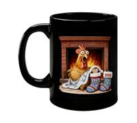 F-Caw-F Coffee Mug Funny Chicken Mug, 2026 Limited Edition Ceramic F-Caw-F Rooster Coffee Cups, 2026 Crazy Chicken Christmas Cups for Men Women, Farmhouse Home Decor, 11oz