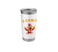 F-caw-F Crazy Chicken 2 Stainless Steel Insulated Tumbler