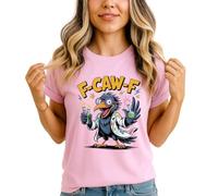 F-Caw-F Crow Chemistry Experiment Womens Graphic T-Shirt Science Lab Tee S (8-10) Light Pink