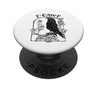 F-CAW-F Crow Raven Roses Sarcasm Gothic Voges Word Game PopSockets Adhesive PopGrip