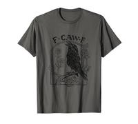 F-CAW-F Crow Raven Roses Sarcasm Gothic Voges Word Game T-Shirt