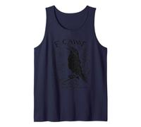 F-CAW-F Crow Raven Roses Sarcasm Gothic Voges Word Game Tank Top