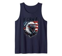 F-Caw-F Eagle Bird USA Flag Patriotic Funny Fourth of July Tank Top