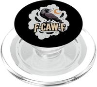 F-CAW-F Fierce Raven Graphic Spooky Bird Illustration Art PopSockets PopGrip for MagSafe