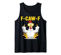 F-CAW-F Funny Angry Chicken Flipping Off Tee Tank Top