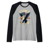 F-Caw-F Funny Bald Eagle Humor Quote 4th of July Meme Raglan Baseball Tee