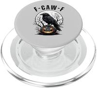 F-Caw-F Funny Black Bird Crow Pumpkin Gothic Adult Humor PopSockets PopGrip for MagSafe