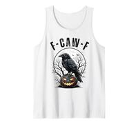 F-Caw-F Funny Black Bird Crow Pumpkin Gothic Adult Humor Tank Top