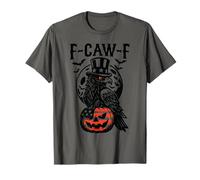 F-Caw-F Funny Black Crow Gothic Pumpkin Adult Humor T-Shirt