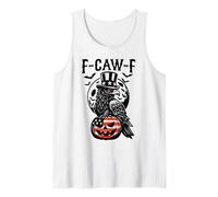 F-Caw-F Funny Black Crow Gothic Pumpkin Adult Humor Tank Top