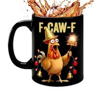 F-Caw-F Funny Chicken Mug, Humor Novelty Chicken Mugs, Funny Meme Rooster Milk Tea Cups, Drinking Coffee Cup for Men & Women