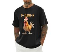 F-Caw-F Funny Chicken Scream Humor T-Shirt, f caw f t Shirt Lightweight Casual Tee, f-caw-f Tshirt Classic Fit, Quirky Farm Animal Design, f caw f t Shirt Men, f caw f t Shirt Women