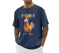 F-Caw-F Funny Chicken Scream Humor T-Shirt, f caw f t Shirt Lightweight Casual Tee, f-caw-f Tshirt Classic Fit, Quirky Farm Animal Design, f caw f t Shirt Men, f caw f t Shirt Women