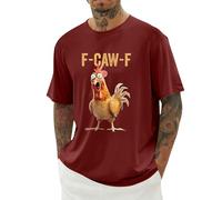 F-Caw-F Funny Chicken Scream Humor T-Shirt, f caw f t Shirt Lightweight Casual Tee, f-caw-f Tshirt Classic Fit, Quirky Farm Animal Design, f caw f t Shirt Men, f caw f t Shirt Women
