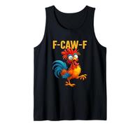 F-CAW-F Funny Colorful Rooster Cartoon Tank Top