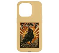 F-Caw-F Funny Crow Raven Black Bird Japanese Vintage Meme Case for iPhone 15 Pro