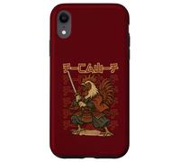 F-Caw-F Funny Samurai Rooster Japanese Warrior Anime Bushido Case for iPhone XR