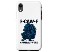F-Caw-F Gamer At Work - Funny Raven Crow Gaming Case for iPhone XR