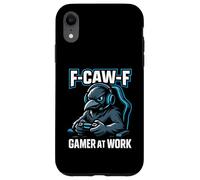 F-Caw-F Gamer At Work - Funny Raven Crow Gaming Case for iPhone XR