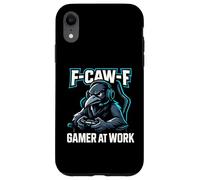 F-Caw-F Gamer At Work - Funny Raven Crow Gaming Case for iPhone XR