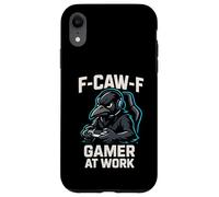 F-Caw-F Gamer At Work - Funny Raven Crow Gaming Case for iPhone XR