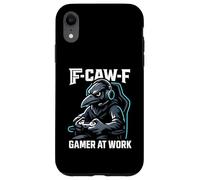 F-Caw-F Gamer At Work - Funny Raven Crow Gaming Case for iPhone XR