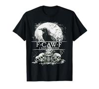 F CAW F I Need Coffee Black Raven Crow Skull Caffeine T-Shirt